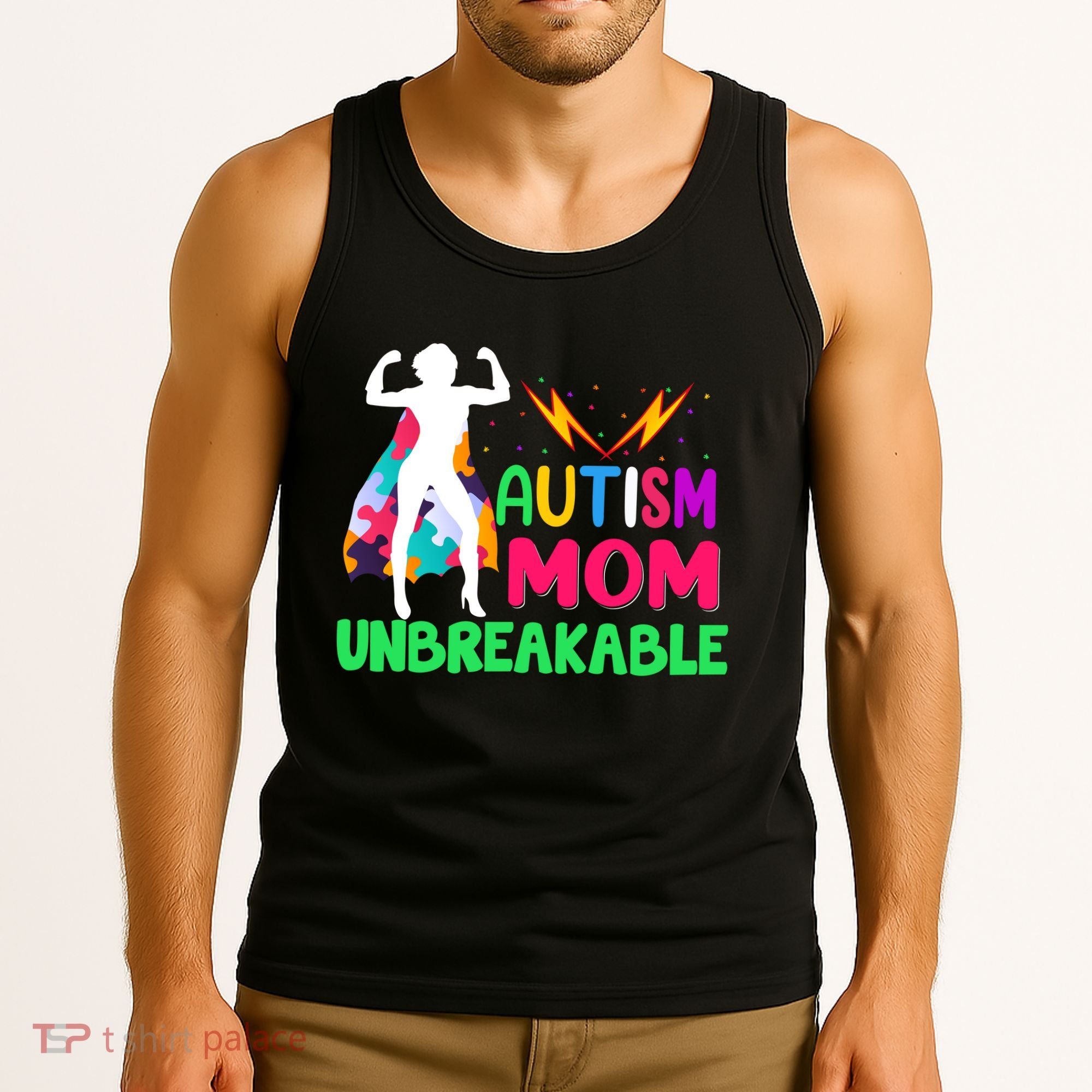Autism Super Mom Unbreakable Tank Top