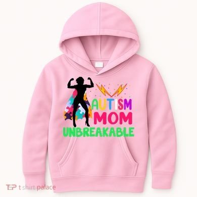 Autism Super Mom Unbreakable Kids Hoodie