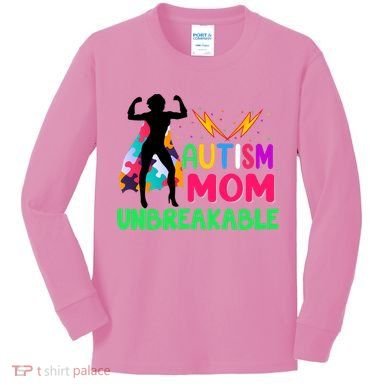 Autism Super Mom Unbreakable Kids Long Sleeve Shirt