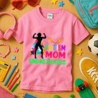 Autism Super Mom Unbreakable Kids T-Shirt thumb 3