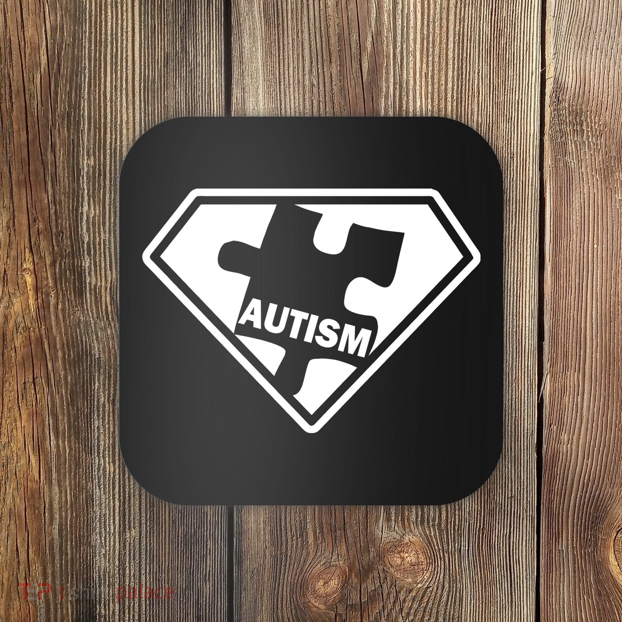 Autism Super Power Logo Coaster