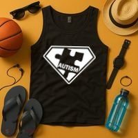 Autism Super Power Logo Tank Top thumb 4