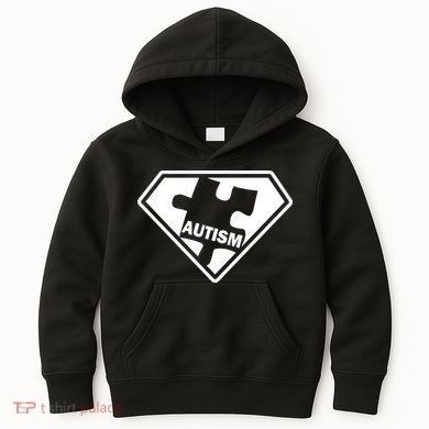 Autism Super Power Logo Kids Hoodie
