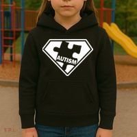 Autism Super Power Logo Kids Hoodie thumb 3