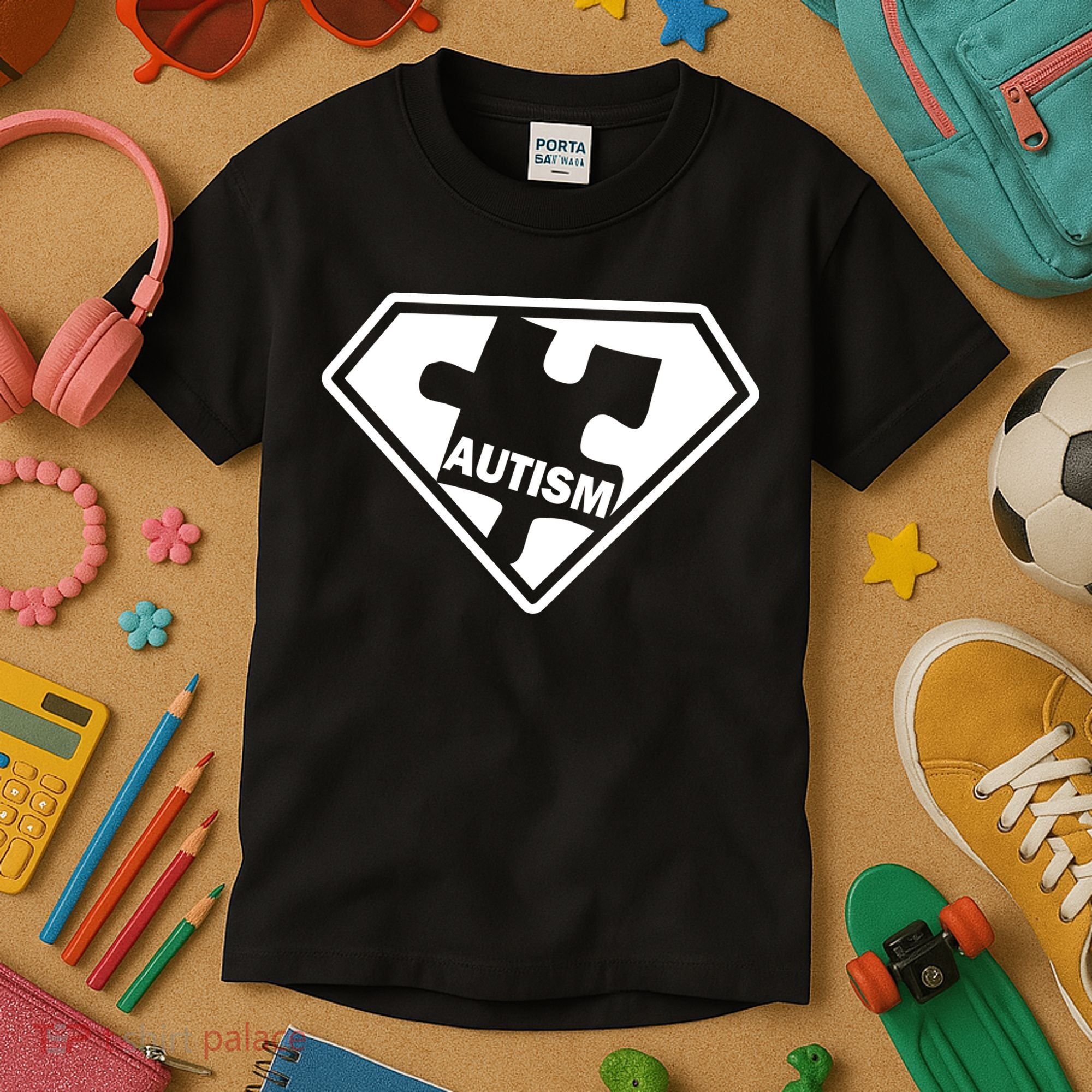 Autism Super Power Logo Kids T-Shirt