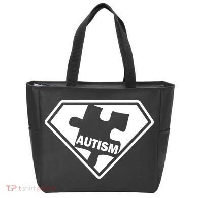 Autism Super Power Logo Tote Bag