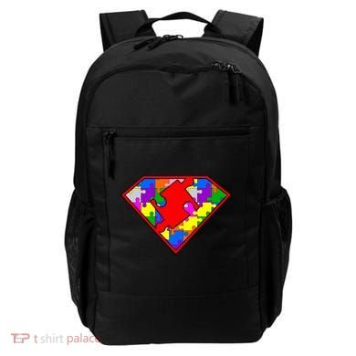 Autism Superhero Puzzle Crest Backpack