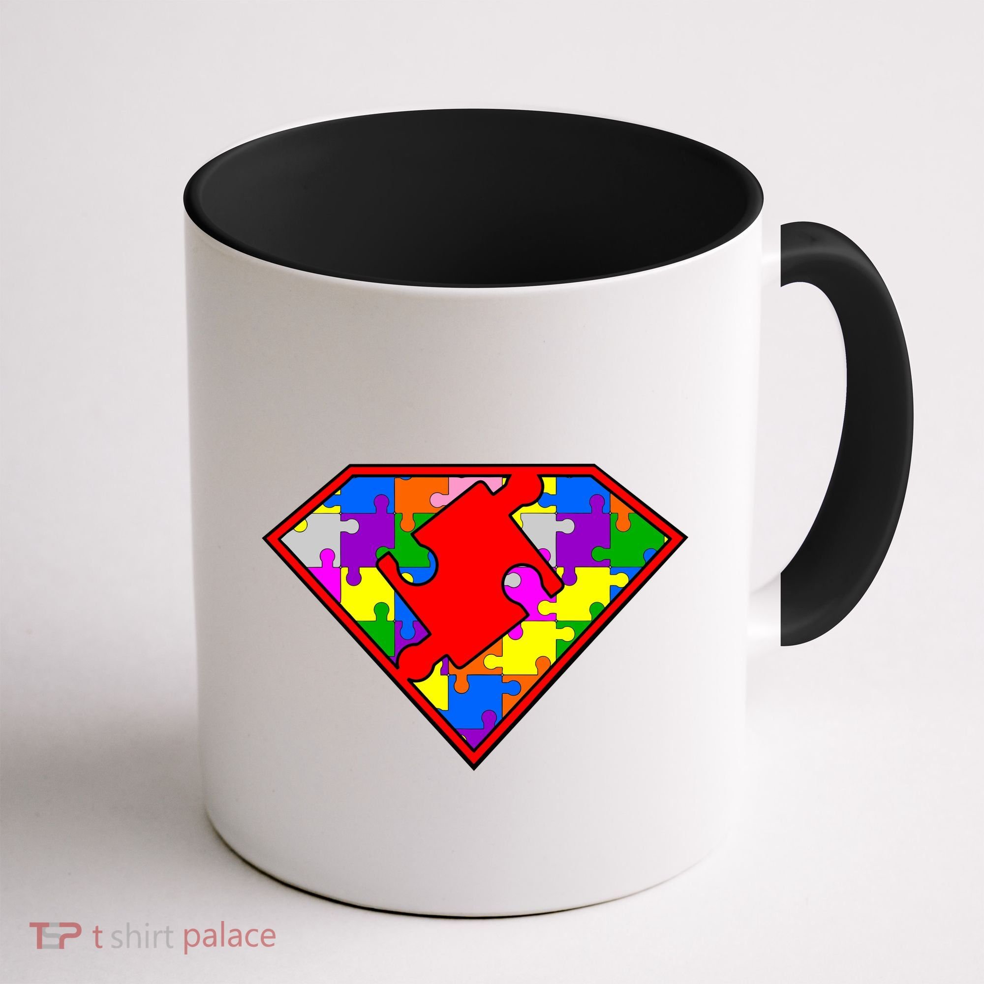 Autism Superhero Puzzle Crest Coffee Mug