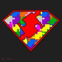 Autism Superhero Puzzle Crest Beanie thumb 2