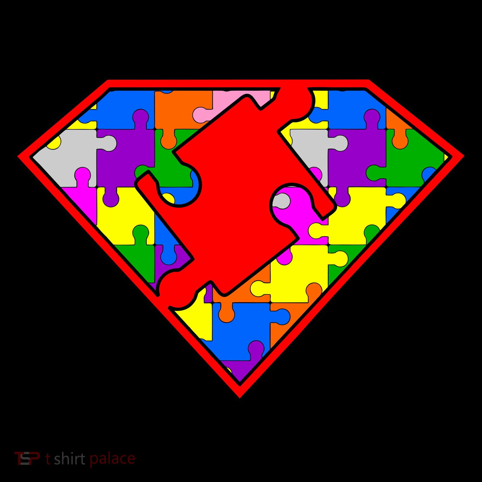 Autism Superhero Puzzle Crest Women's Hoodie