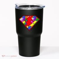 Autism Superhero Puzzle Crest Tumbler thumb 0