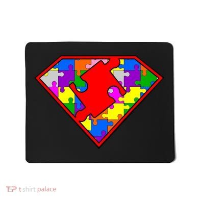 Autism Superhero Puzzle Crest Mousepad