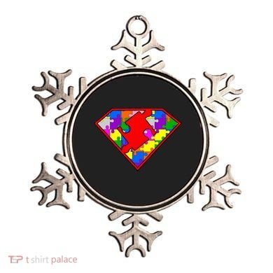 Autism Superhero Puzzle Crest Ornament