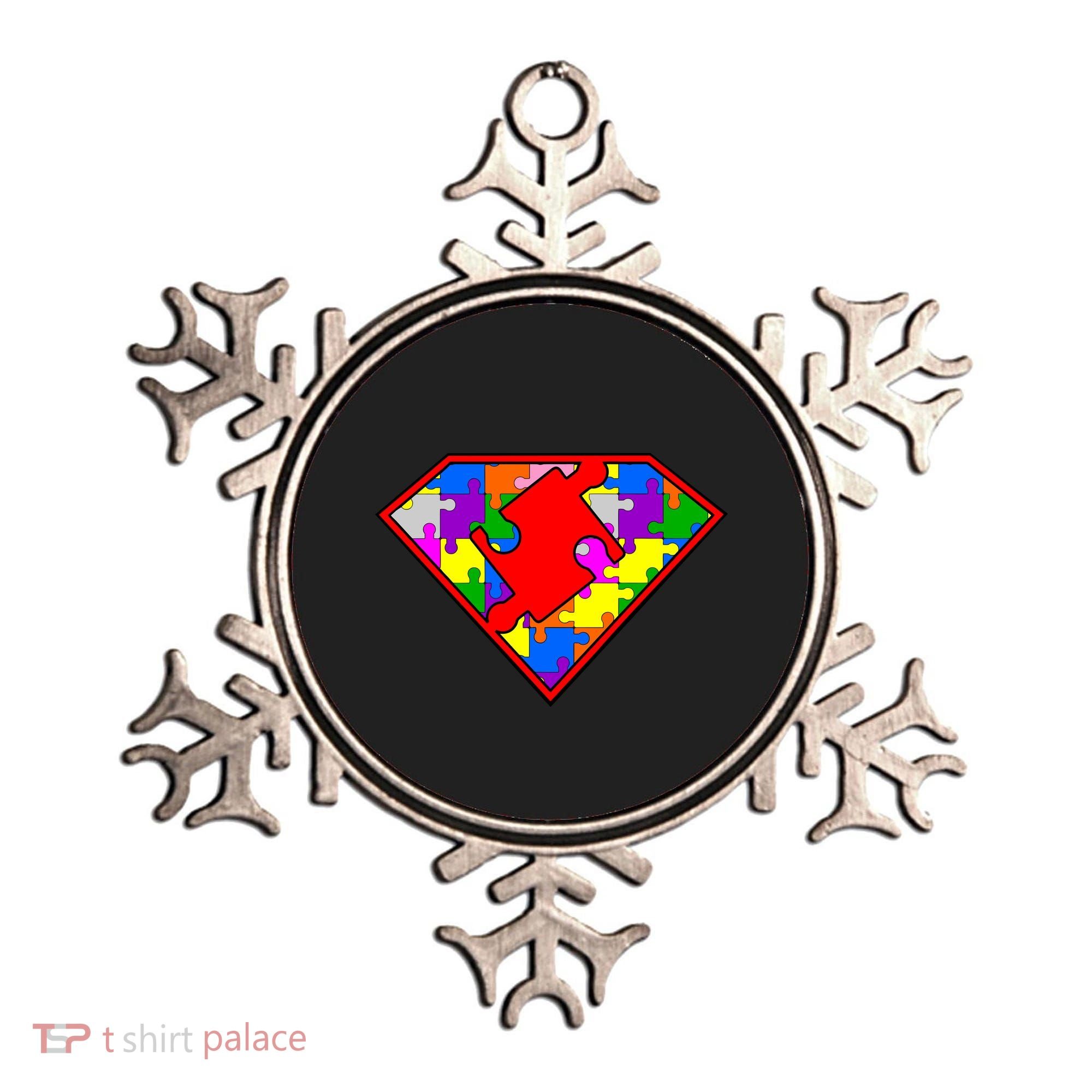 Autism Superhero Puzzle Crest Ornament