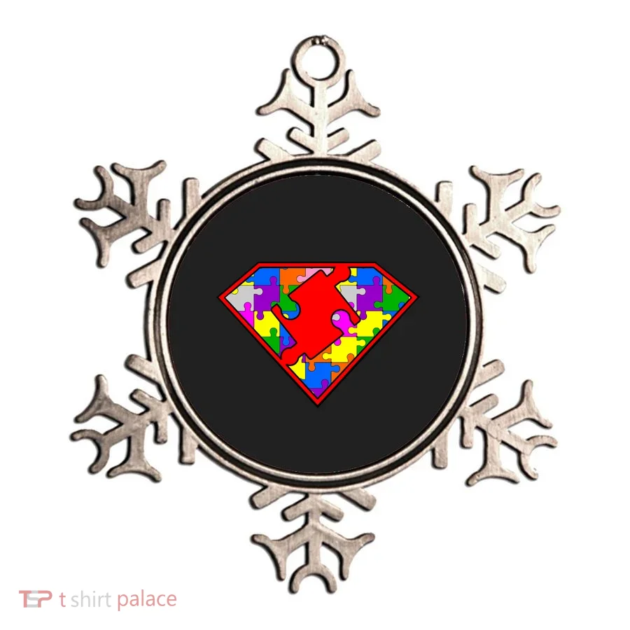 Autism Superhero Puzzle Crest Ornament