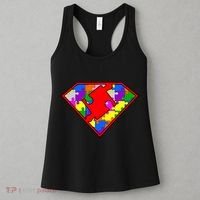 Autism Superhero Puzzle Crest Women's Tank Top thumb 3