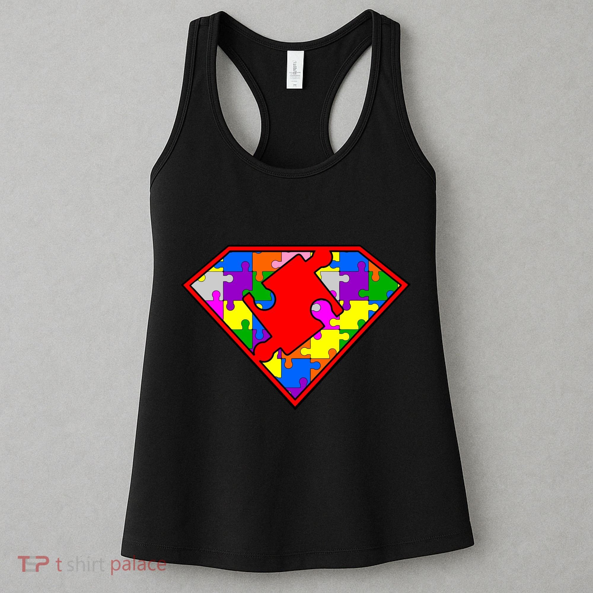 Autism Superhero Puzzle Crest Women's Tank Top