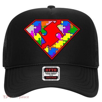 Autism Superhero Puzzle Crest Hat