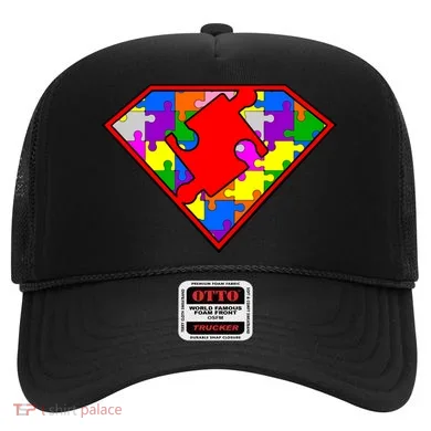 Autism Superhero Puzzle Crest Hat