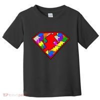 Autism Superhero Puzzle Crest Toddler T-Shirt thumb 0