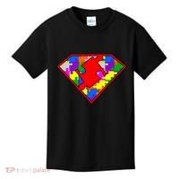 Autism Superhero Puzzle Crest Kids T-Shirt thumb 0