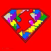 Autism Superhero Puzzle Crest Santa Hat thumb 1