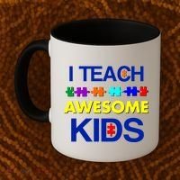 Autism Teacher I Teach Awesome Kids Coffee Mug thumb 2