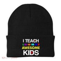 Autism Teacher I Teach Awesome Kids Beanie thumb 0