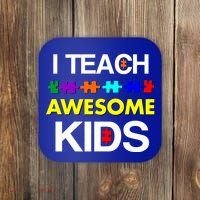 Autism Teacher I Teach Awesome Kids Coaster thumb 0