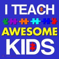 Autism Teacher I Teach Awesome Kids Baby Bodysuit thumb 2