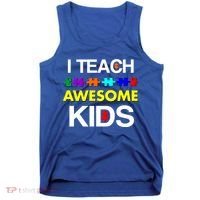 Autism Teacher I Teach Awesome Kids Tank Top thumb 0