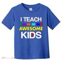Autism Teacher I Teach Awesome Kids Toddler T-Shirt thumb 0