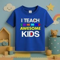 Autism Teacher I Teach Awesome Kids Toddler T-Shirt thumb 3
