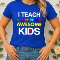Autism Teacher I Teach Awesome Kids Women's T-Shirt thumb 2