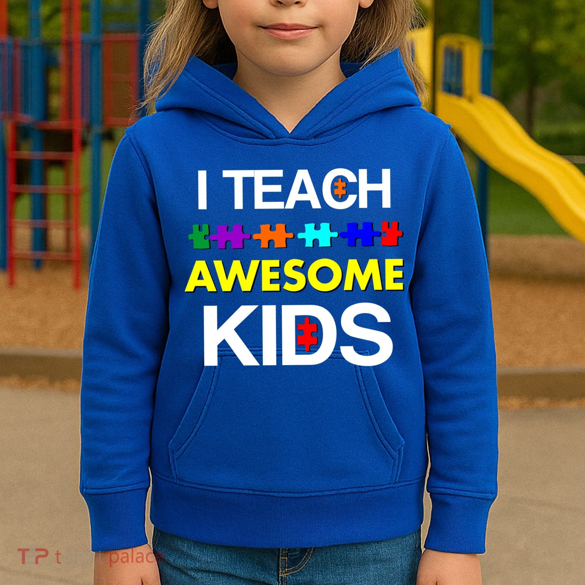 Autism Teacher I Teach Awesome Kids Kids Hoodie