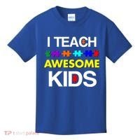 Autism Teacher I Teach Awesome Kids Kids T-Shirt thumb 0