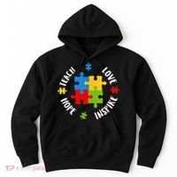 Autism Teacher Teach Love Hope Inspire  Hoodie thumb 0