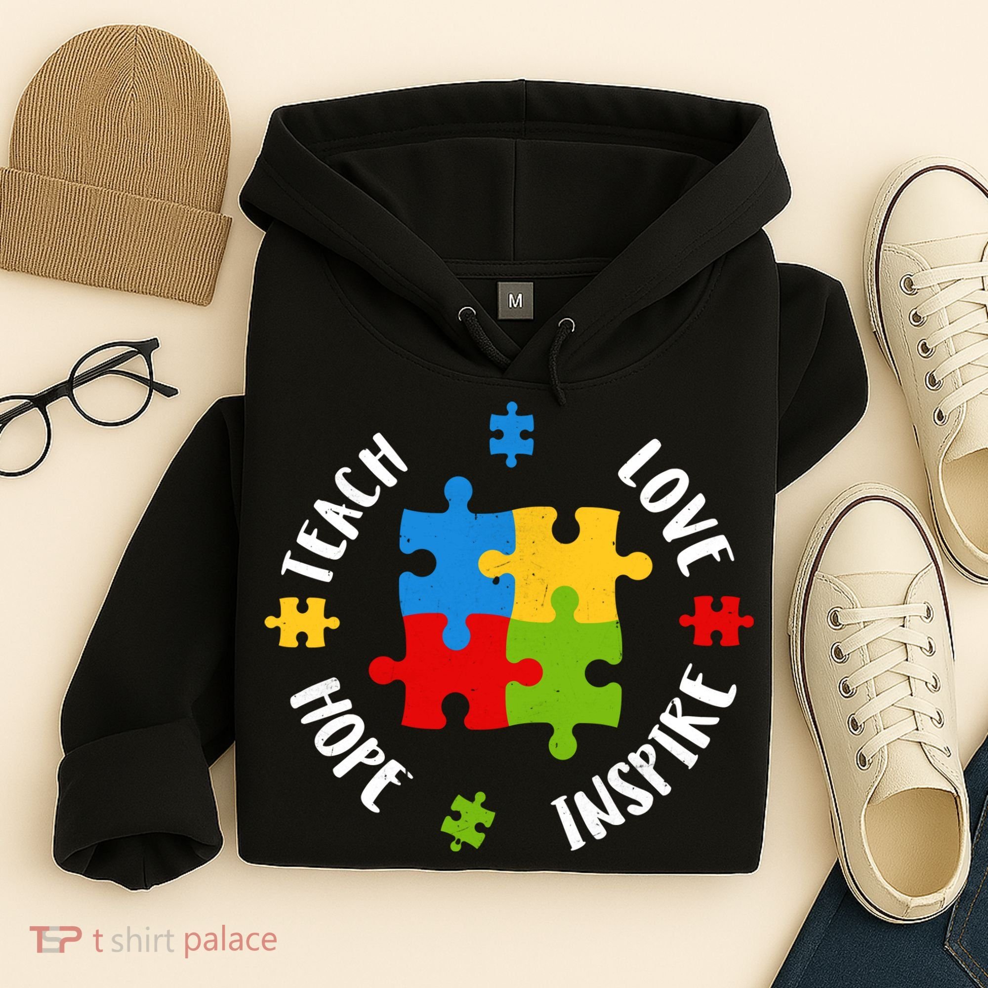 Autism Teacher Teach Love Hope Inspire  Hoodie