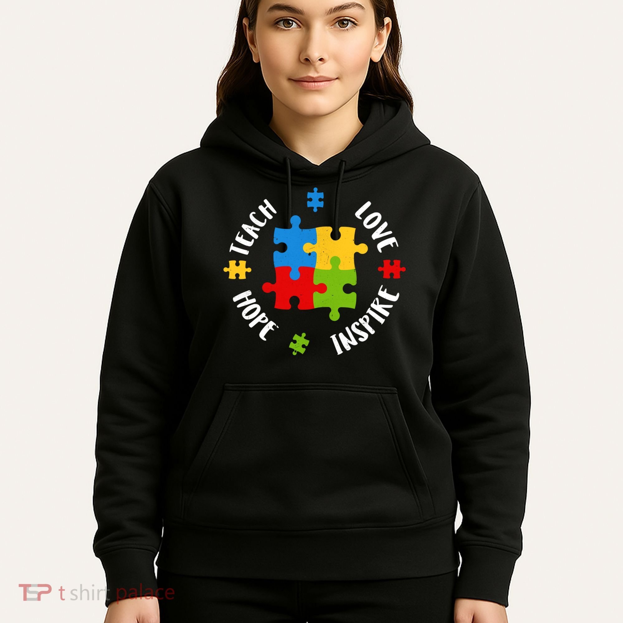 Autism Teacher Teach Love Hope Inspire  Hoodie