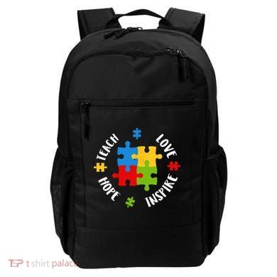 Autism Teacher Teach Love Hope Inspire  Backpack