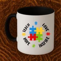 Autism Teacher Teach Love Hope Inspire  Coffee Mug thumb 2
