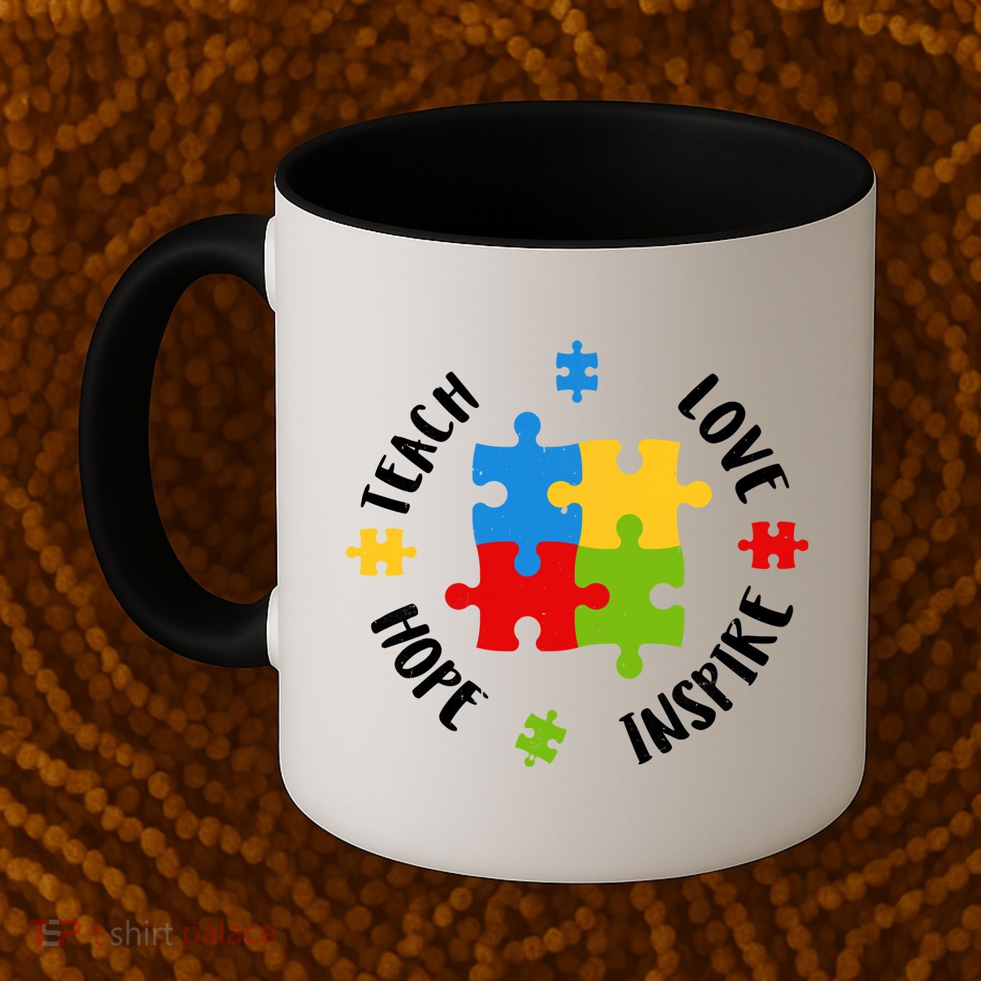 Autism Teacher Teach Love Hope Inspire  Coffee Mug
