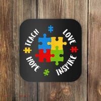 Autism Teacher Teach Love Hope Inspire  Coaster thumb 0