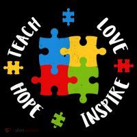 Autism Teacher Teach Love Hope Inspire  Women's Hoodie thumb 2