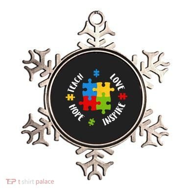 Autism Teacher Teach Love Hope Inspire  Ornament