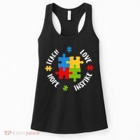Autism Teacher Teach Love Hope Inspire  Women's Tank Top thumb 0