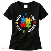 Autism Teacher Teach Love Hope Inspire  Women's T-Shirt thumb 0