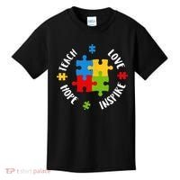 Autism Teacher Teach Love Hope Inspire  Kids T-Shirt thumb 0