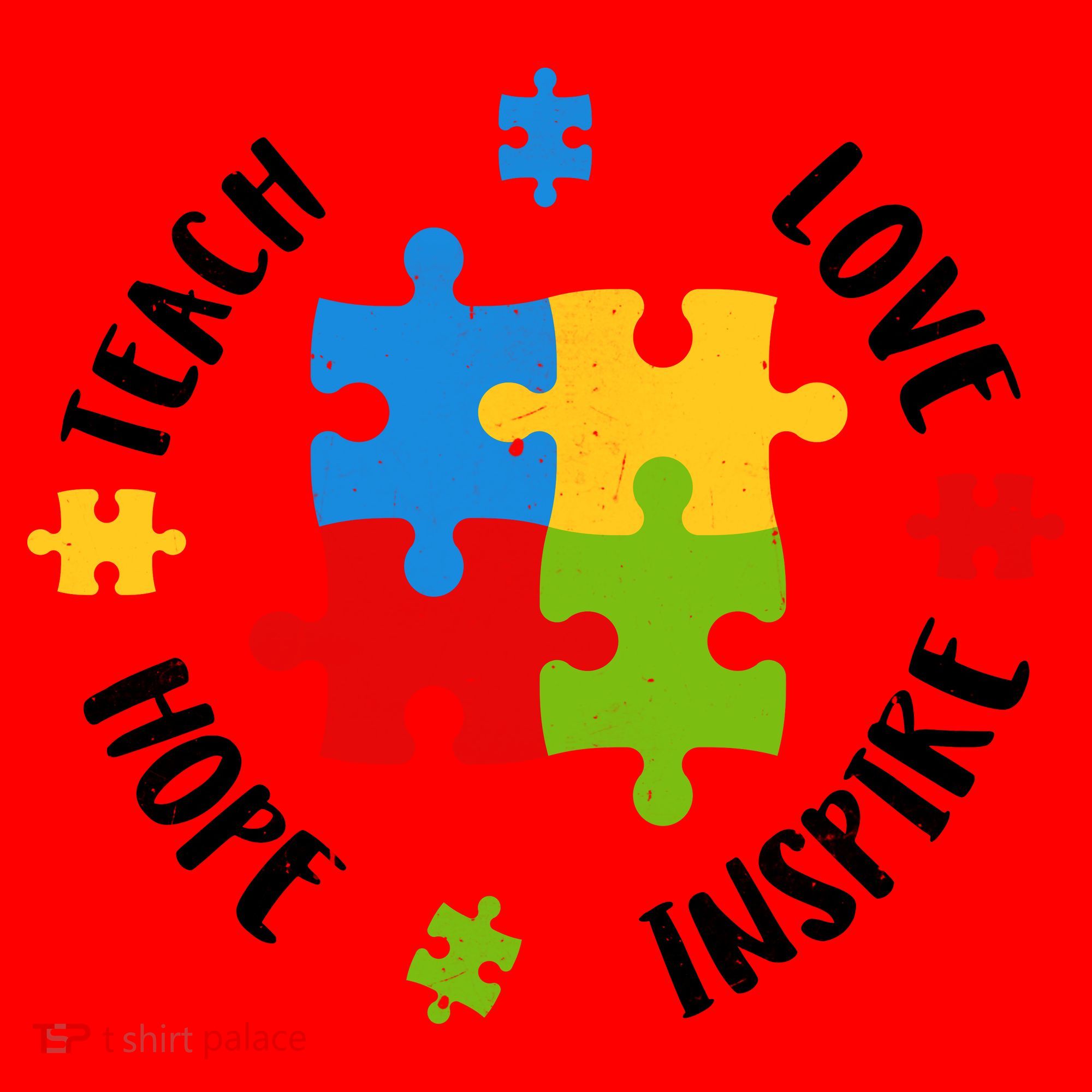Autism Teacher Teach Love Hope Inspire  Santa Hat