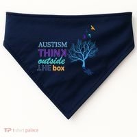 Autism Think Outside The Box USA-Made Doggie Bandana thumb 0